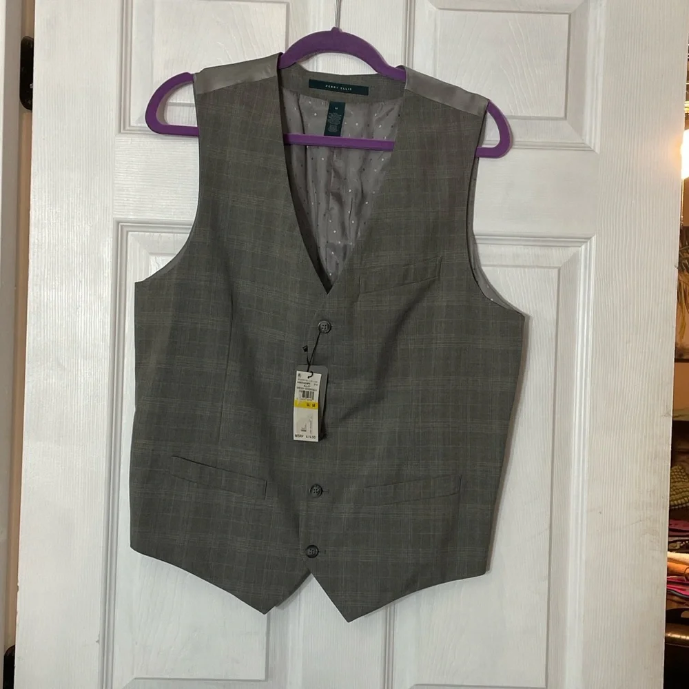 NWT Perry Ellis Gray Suit Vest